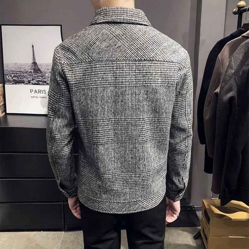 Klassische Herrenjacke mit Karomuster - Vielseitig und Stilvoll für Jede Jahreszeit