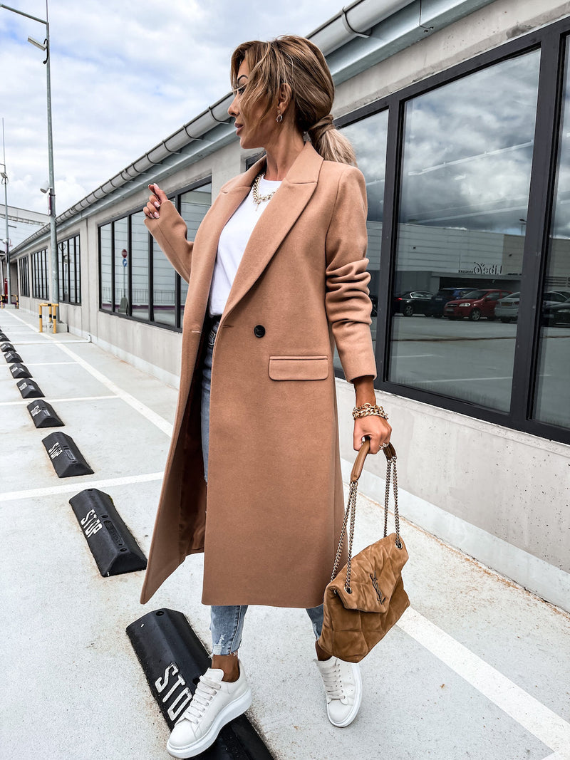 Eleganter Warmer Langer Mantel für Damen