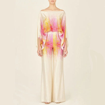 Damen Jumpsuit mit einem Ärmel und weitem Schnitt im eleganten und modernen Stil