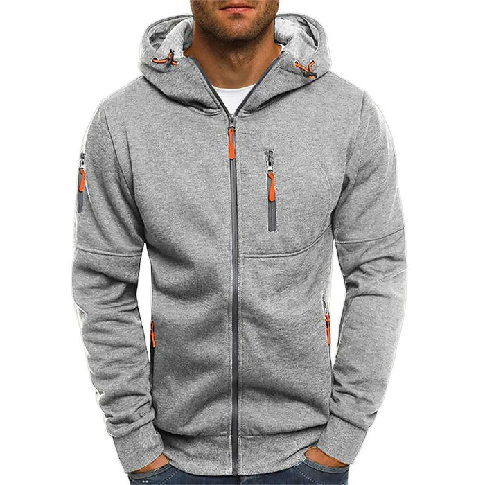 Praktische Herrenjacke mit Kapuze und Kordelzug