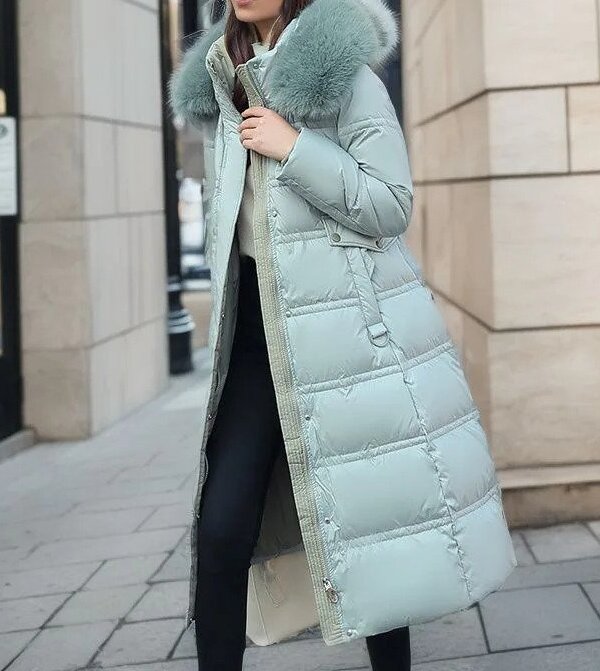 Lange Winterjacke für Damen mit Komfort und elegantem Design