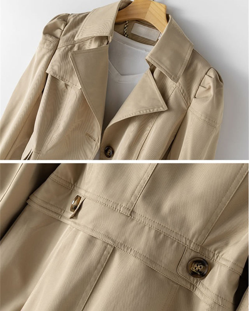 Eleganter Damen-Midi-Trenchcoat – Ideal für den Alltag