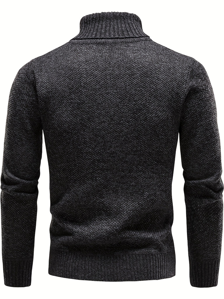 Herren Strickpullover mit Stehkragen - Bequem und Slim Fit für Herbst und Winter