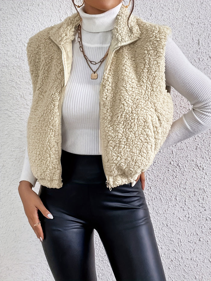 Weiche und gemütliche Damenweste mit Reißverschluss für vielseitige Looks