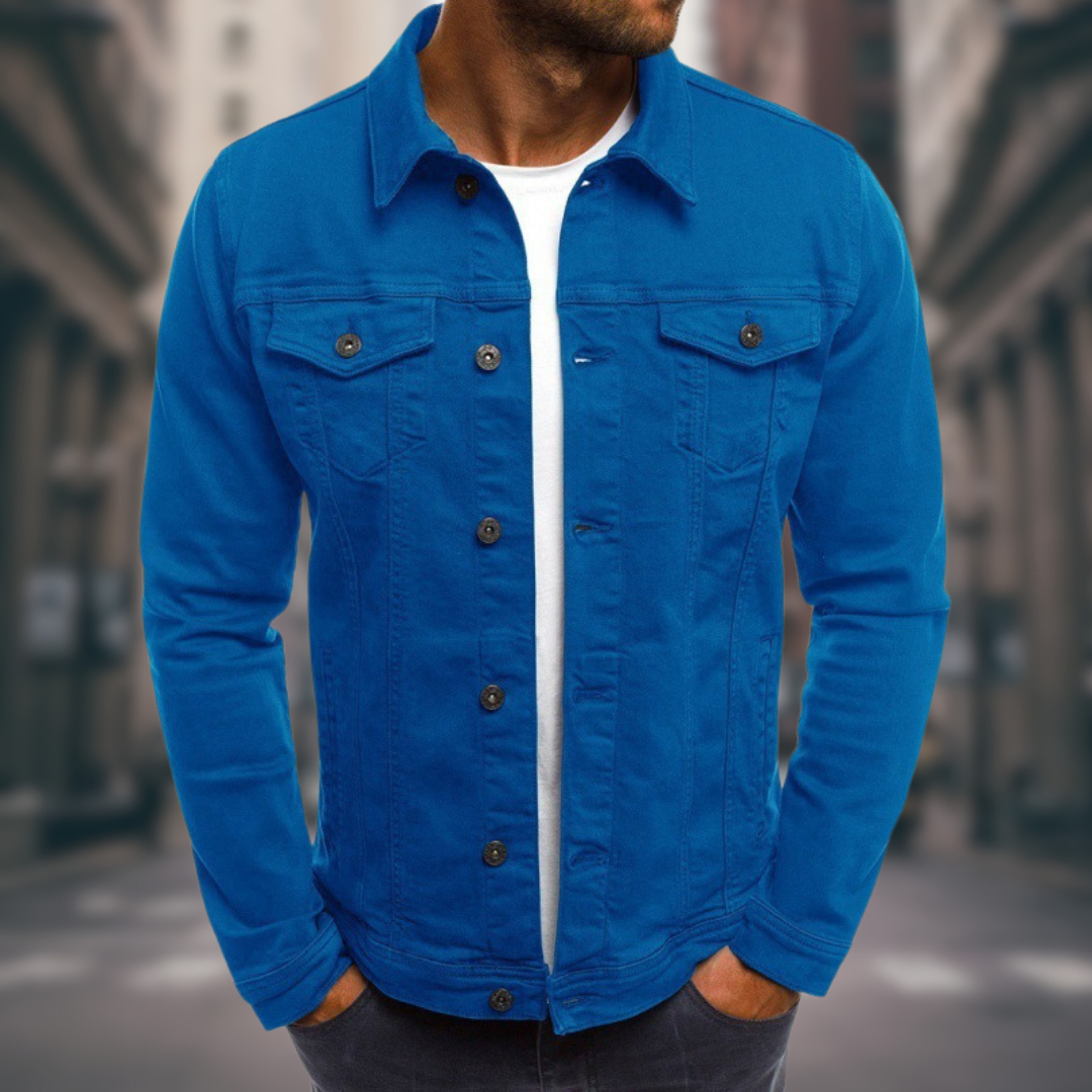 Klassische legere Herrenjacke mit Knöpfen für den modernen Alltag