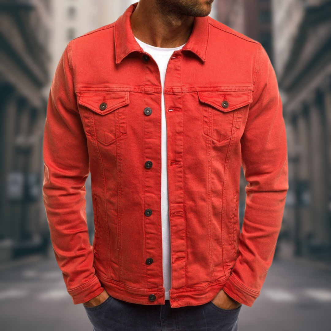 Klassische legere Herrenjacke mit Knöpfen für den modernen Alltag