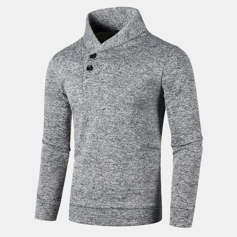 Lässiger Herrenpullover mit modischem Kragen und stilvollem Look