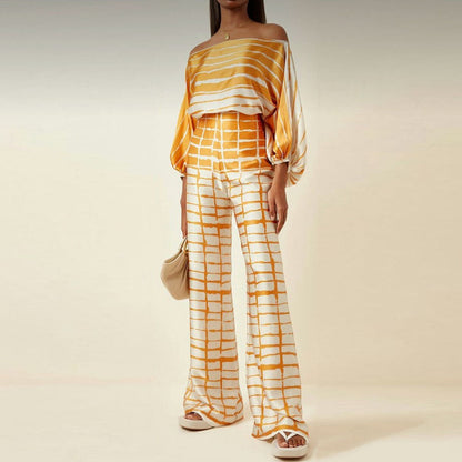 Damen Jumpsuit mit einem Ärmel und weitem Schnitt im eleganten und modernen Stil