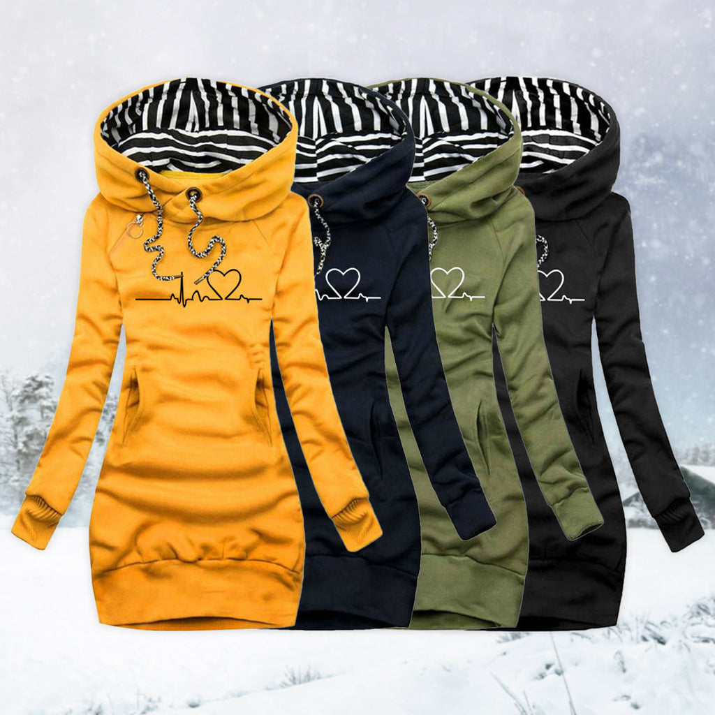 Bedrucktes Pulloverkleid mit modernem Design