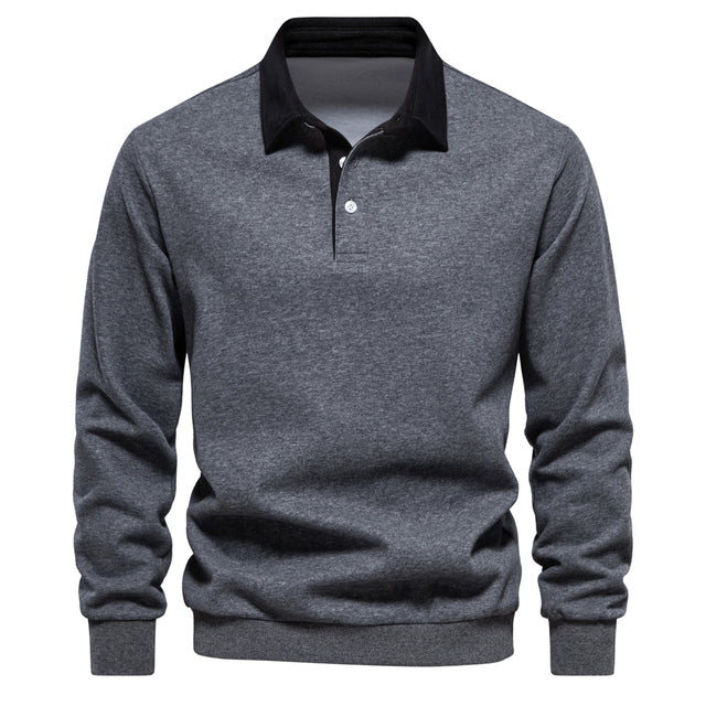 Herren Polopullover mit langen Ärmeln ideal für einen modernen und lässigen Look im Alltag
