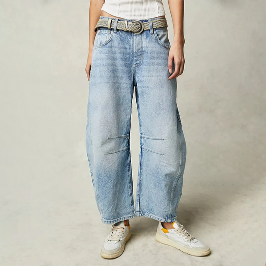 Jeans mit weitem Bein für einen bequemen und trendigen Stil