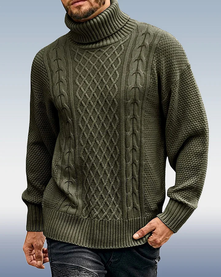 Hochkragen Strickpullover für Männer in 3 Farben - Stilvoll und Bequem