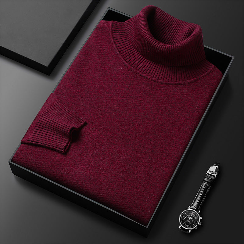 Herrenpullover mit modernem Rollkragen
