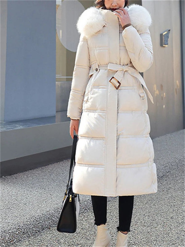 Lange Winterjacke für Damen mit Komfort und elegantem Design