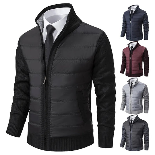 Jacke mit Strickärmeln für Herren eine ideale Wahl für den Business-Stil