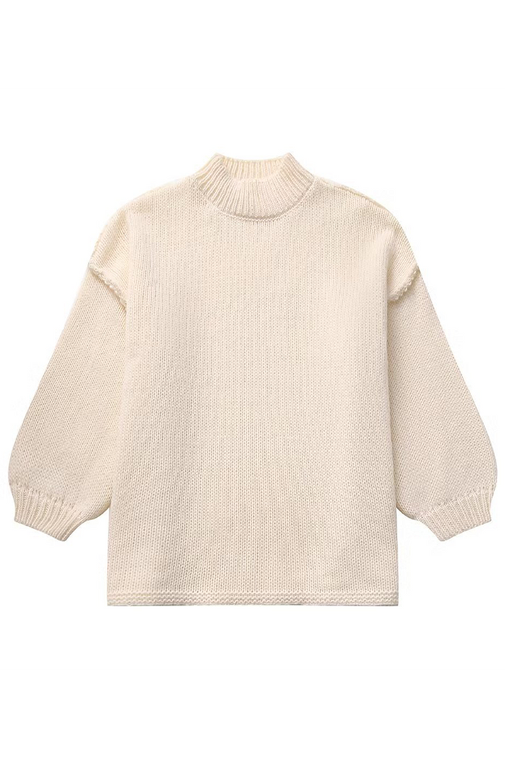 Bequemer einfarbiger Pullover mit Rundhalsausschnitt für den Alltag – vielseitig und bequem