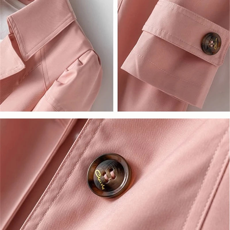 Eleganter Damen-Midi-Trenchcoat – Ideal für den Alltag