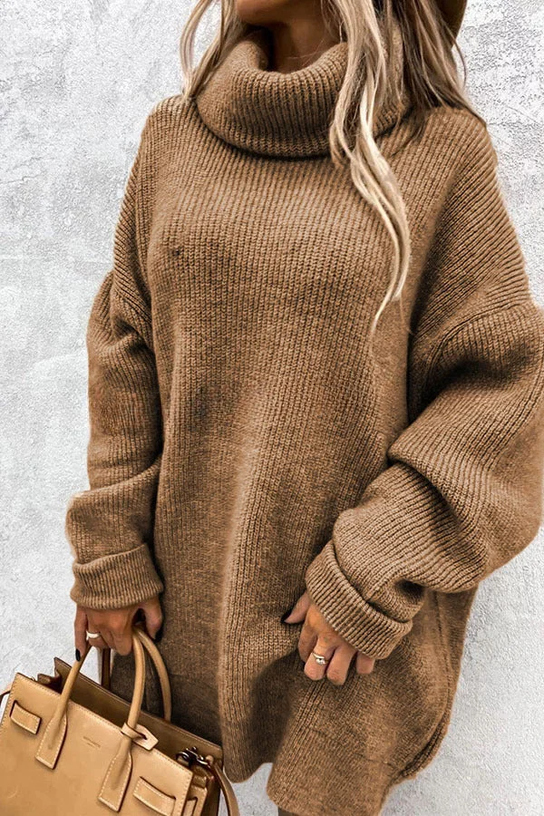 Bequemer Oversized Strickpullover - Langärmliges Mode-Essential