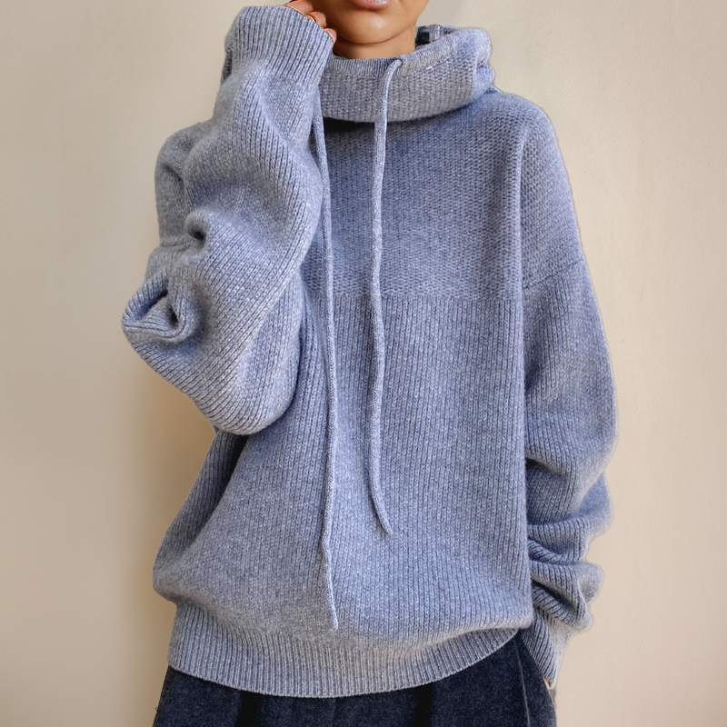 Bequemer Damen-Hoodie mit hohem Kragen und modernem Design