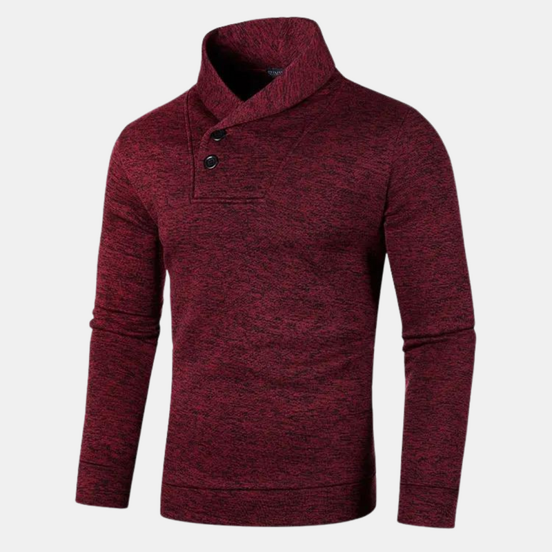 Lässiger Herrenpullover mit modischem Kragen und stilvollem Look