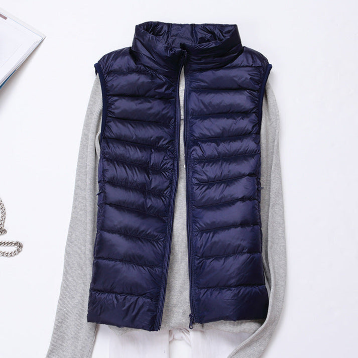 Leichte damenweste mit modernem schnitt für vielseitige outfits