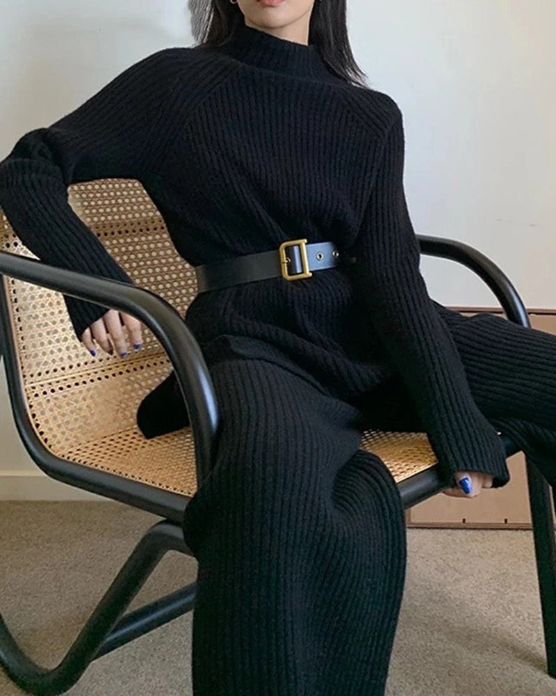 Stilvoller und eleganter Winteranzug für Damen mit Ripp-Design