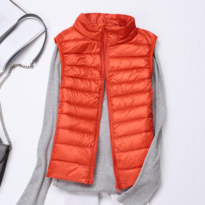 Leichte damenweste mit modernem schnitt für vielseitige outfits