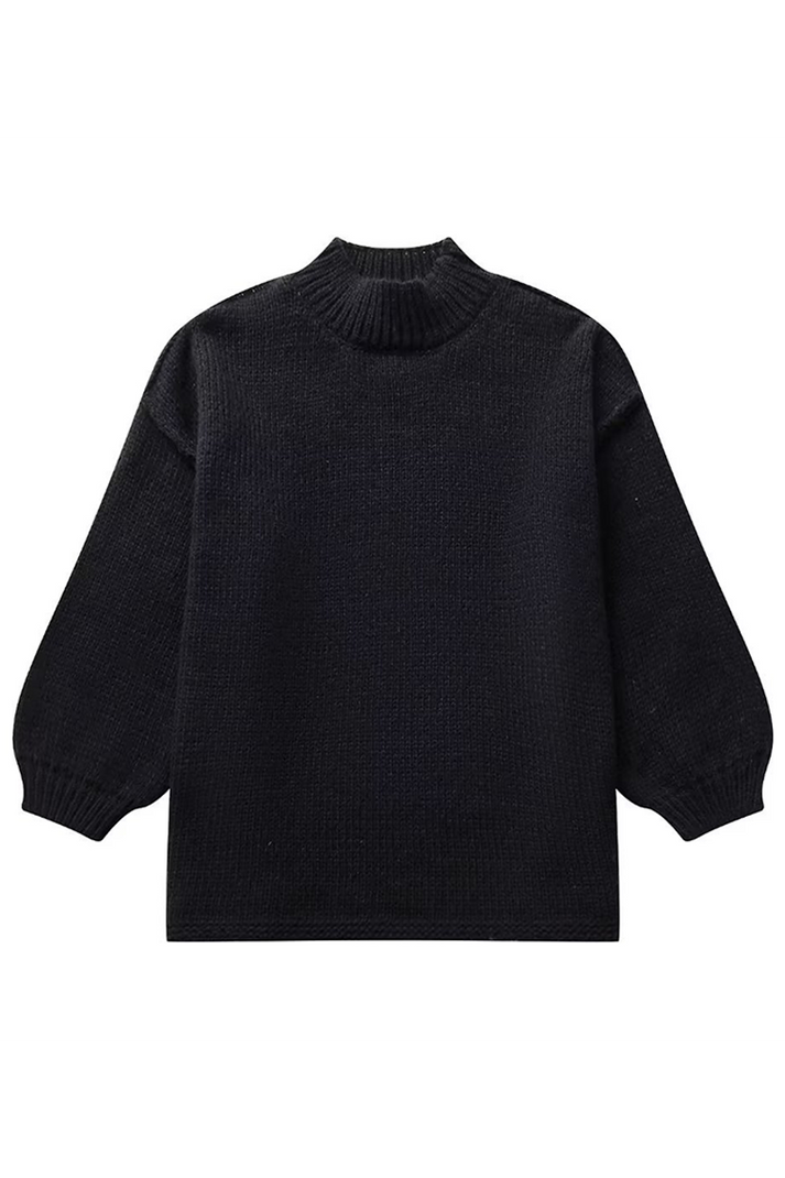 Bequemer einfarbiger Pullover mit Rundhalsausschnitt für den Alltag – vielseitig und bequem
