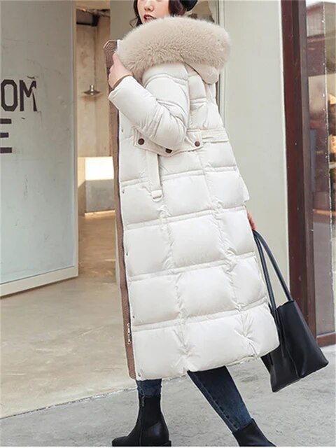 Lange Winterjacke für Damen mit Komfort und elegantem Design