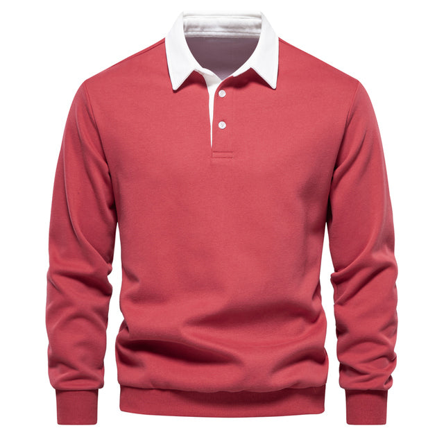Herren Polopullover mit langen Ärmeln ideal für einen modernen und lässigen Look im Alltag