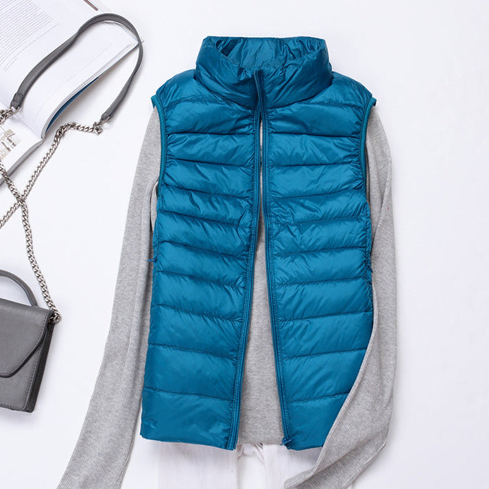 Leichte damenweste mit modernem schnitt für vielseitige outfits