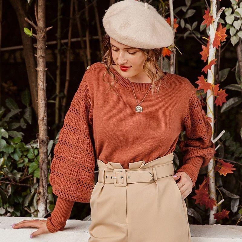 Damenpullover mit interessantem und modernem Ärmel-Design