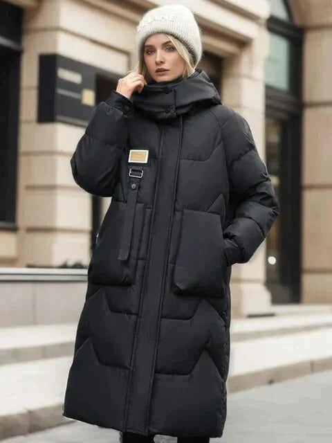 Modische lange Damenjacke mit modernem Design