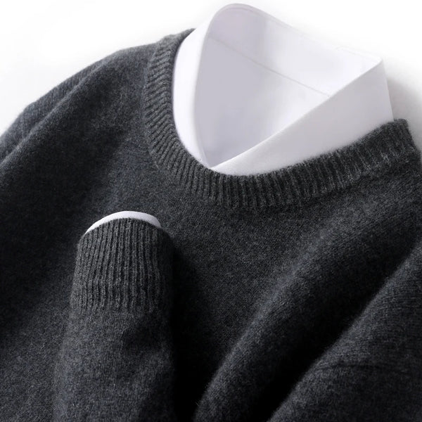 Moderner Herrenpullover mit stilvollem Doppelkragen-Design – Perfekt für jeden Anlass