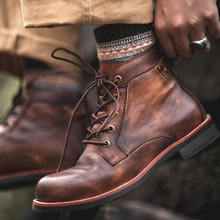 Premium Retro-Stiefel mit Einzigartiger Naht