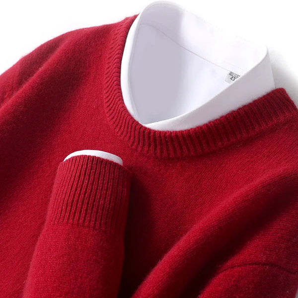 Moderner Herrenpullover mit stilvollem Doppelkragen-Design – Perfekt für jeden Anlass