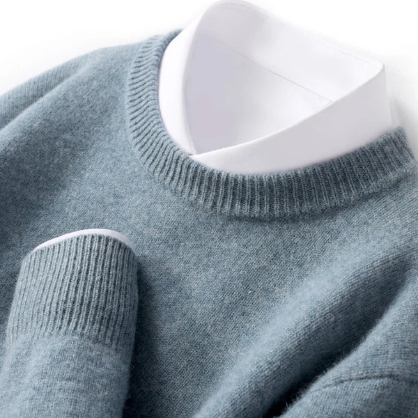 Moderner Herrenpullover mit stilvollem Doppelkragen-Design – Perfekt für jeden Anlass