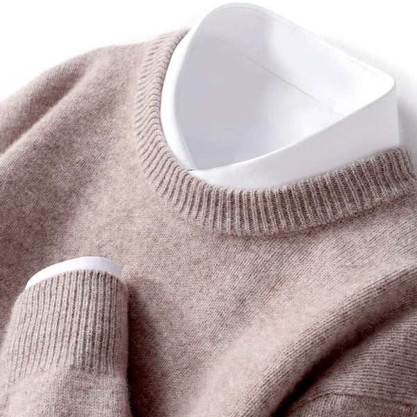 Moderner Herrenpullover mit stilvollem Doppelkragen-Design – Perfekt für jeden Anlass