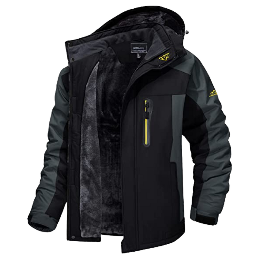 Warme Herrenjacke mit Tiefer Kapuze und Praktischen Taschen – Für Stilvolle Outfits