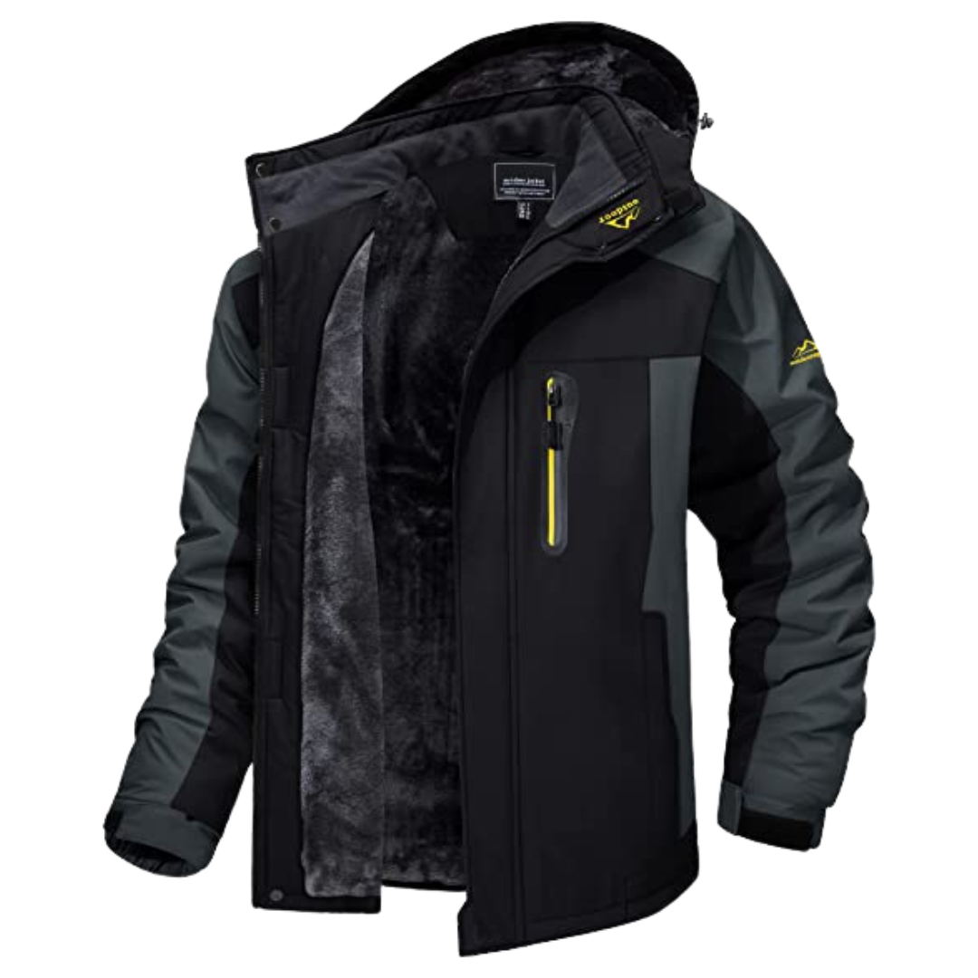 Warme Herrenjacke mit Tiefer Kapuze und Praktischen Taschen – Für Stilvolle Outfits