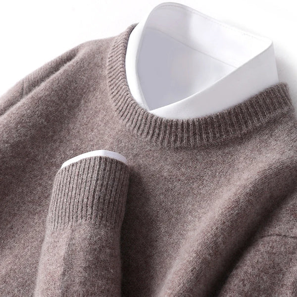 Moderner Herrenpullover mit stilvollem Doppelkragen-Design – Perfekt für jeden Anlass