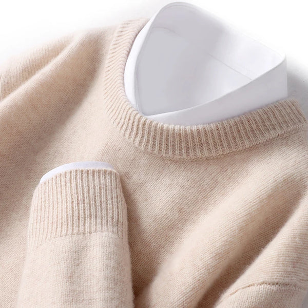 Moderner Herrenpullover mit stilvollem Doppelkragen-Design – Perfekt für jeden Anlass