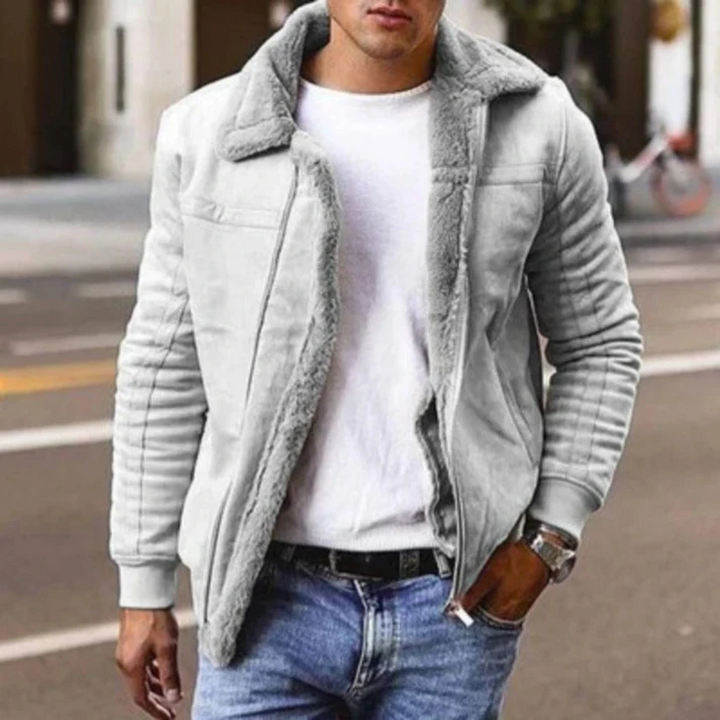 Moderner Herren-Wintermantel mit Stilvollem Design