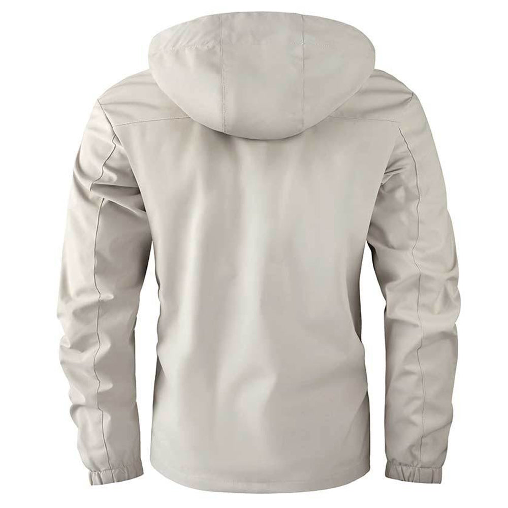 Mittellange Herrenjacke mit Kapuze funktional und stilvoll