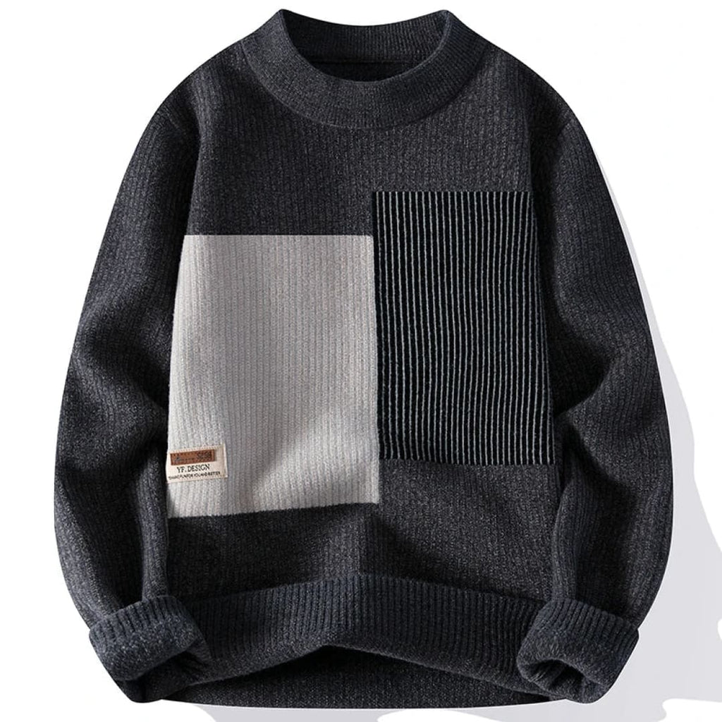 Zeitgenössischer geometrischer Blockpullover für jeden Anlass
