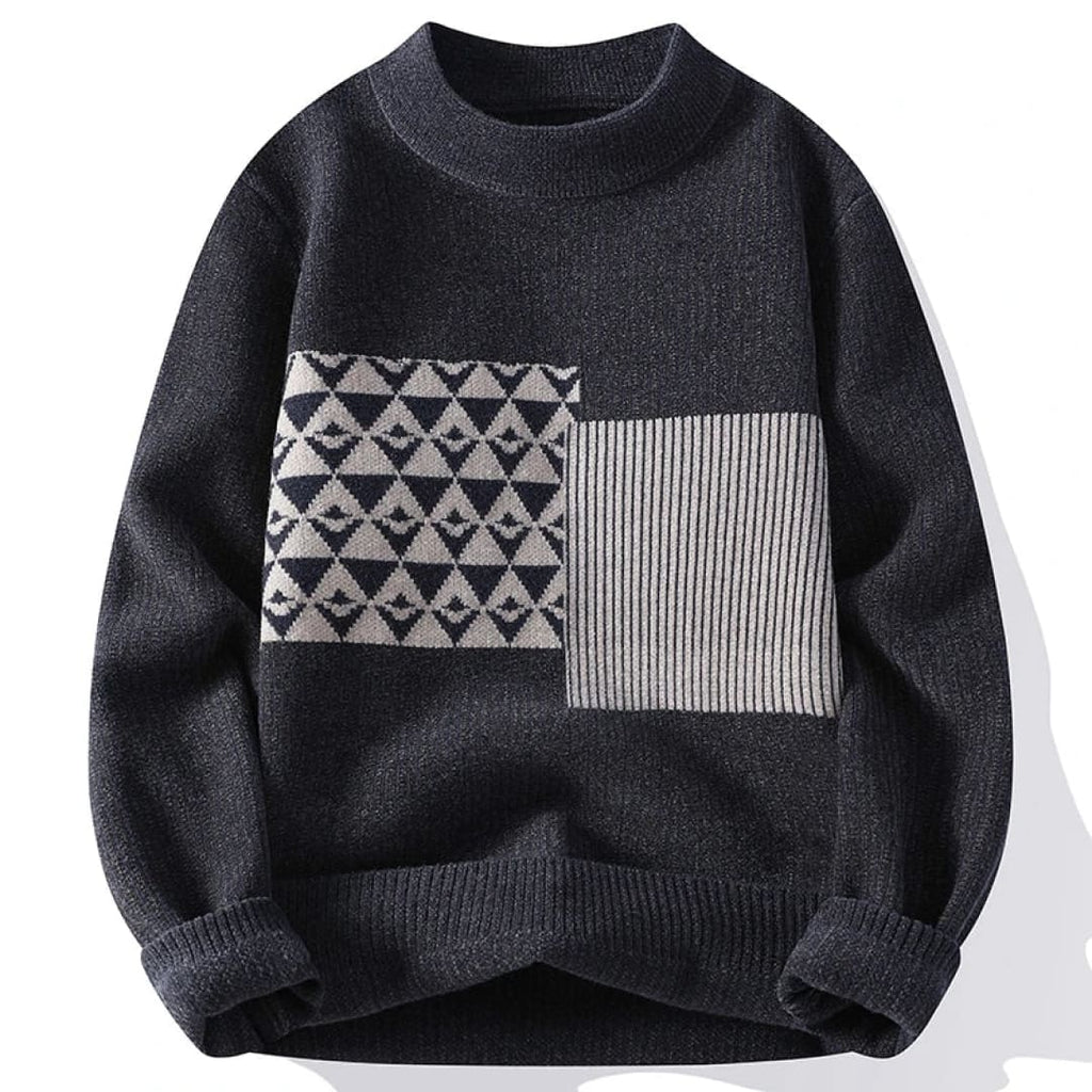 Zeitgenössischer geometrischer Blockpullover für jeden Anlass
