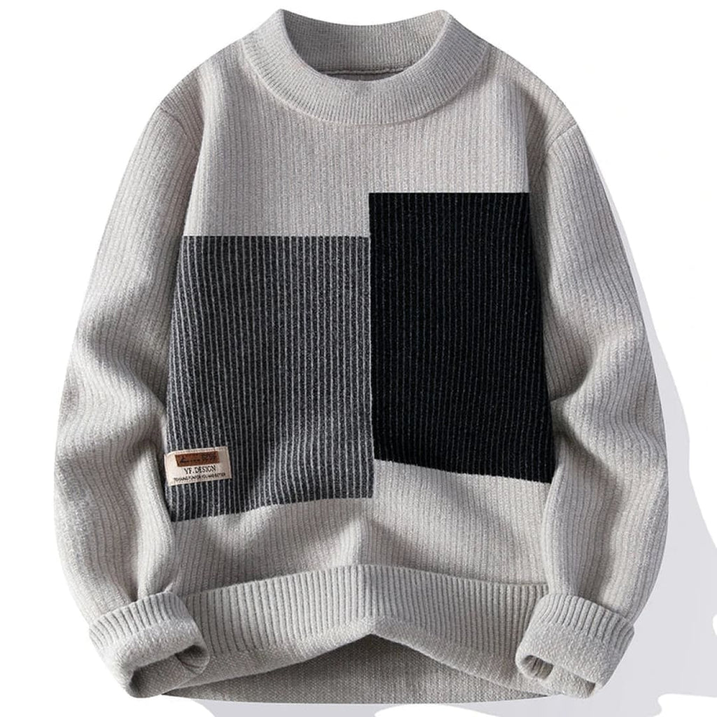 Zeitgenössischer geometrischer Blockpullover für jeden Anlass