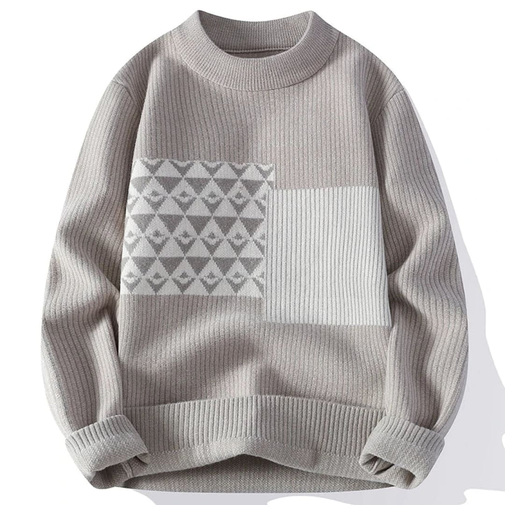 Zeitgenössischer geometrischer Blockpullover für jeden Anlass