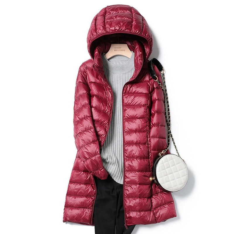 Stylische Winterjacke mit Kapuze und Schlanker Passform für Kalte Tage