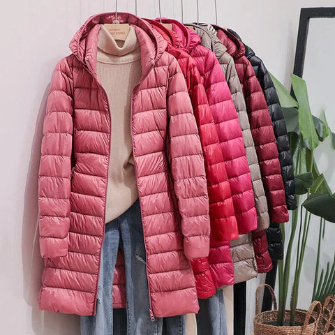 Stylische Winterjacke mit Kapuze und Schlanker Passform für Kalte Tage
